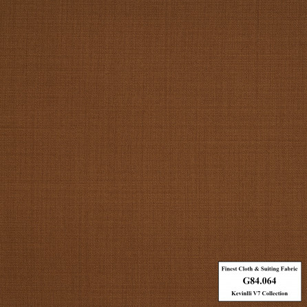 G84.064 Kevinlli V7 - Vải Suit 80% Wool - Nâu trơn